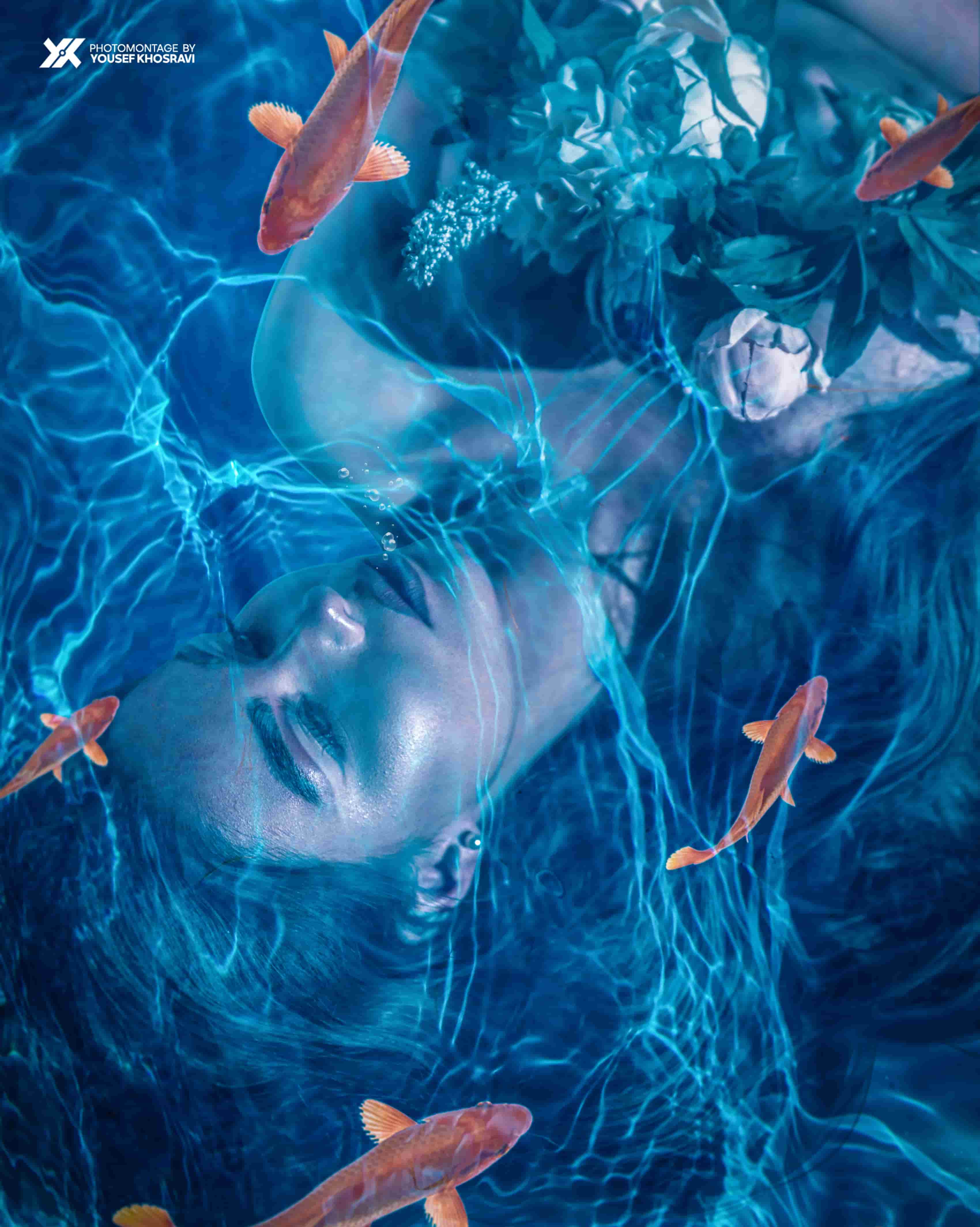 Photomontage Misspaulle Underwater Woman Design By @ikhosravy