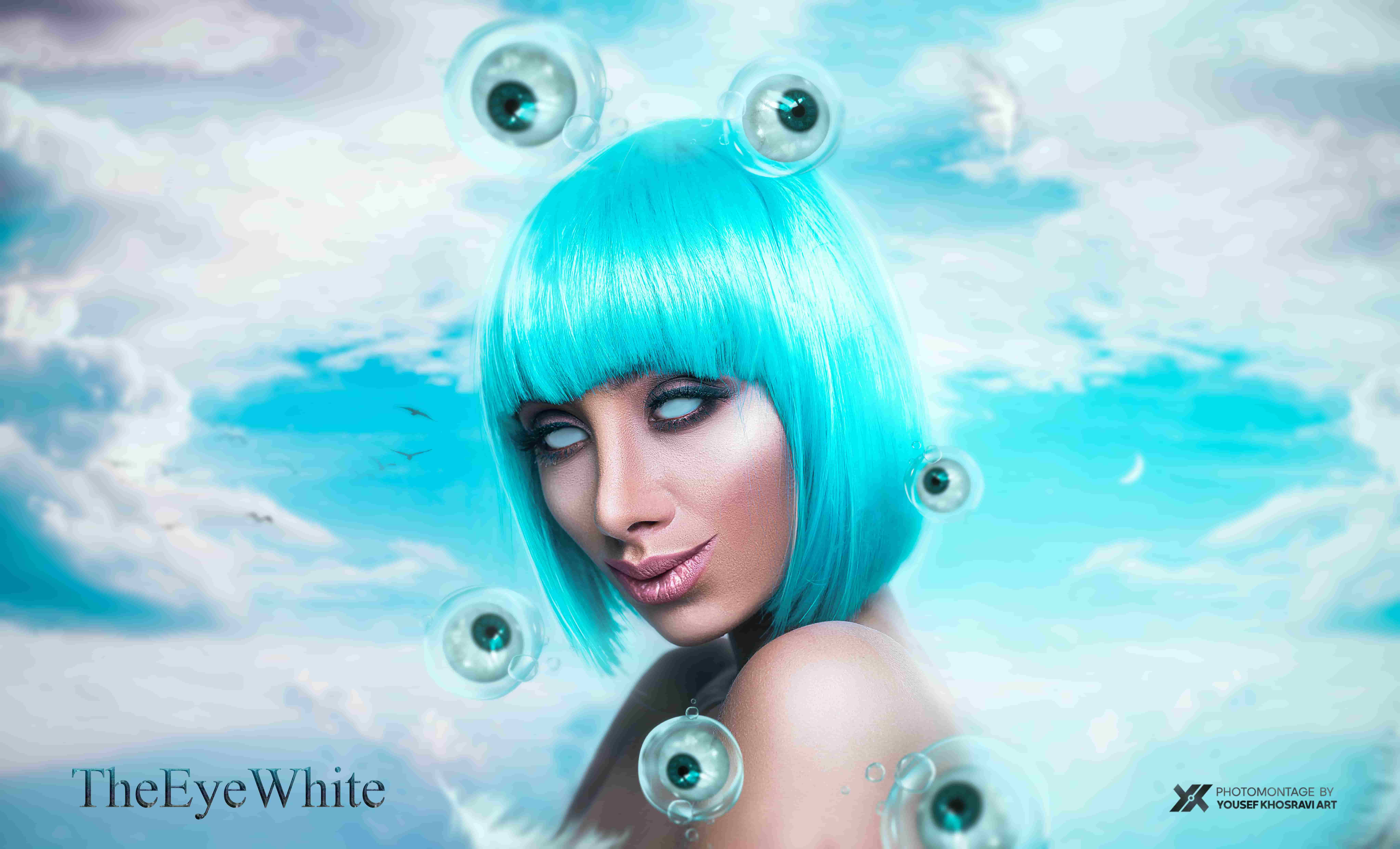 Photomontage The Eye White Design By @ikhosravy